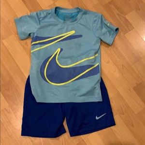 Boys bike shorts set size 7